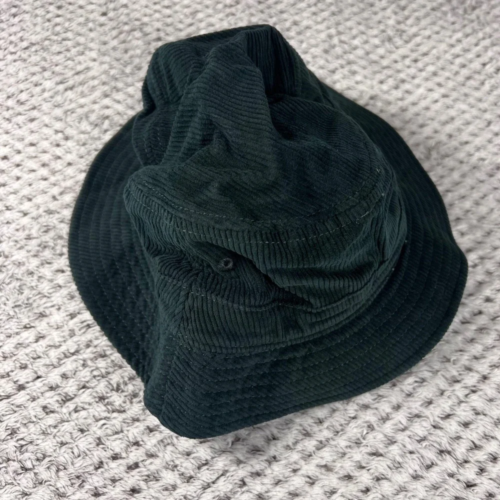J Crew Unisex Casual Corduroy Bucket Hat Dark Green Size S/M BE128 NWT‎